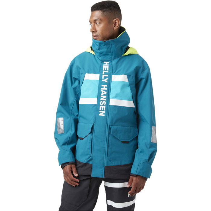 2021 Helly Hansen Mens Salt Coastal Jacket 30221 Teal Sailing